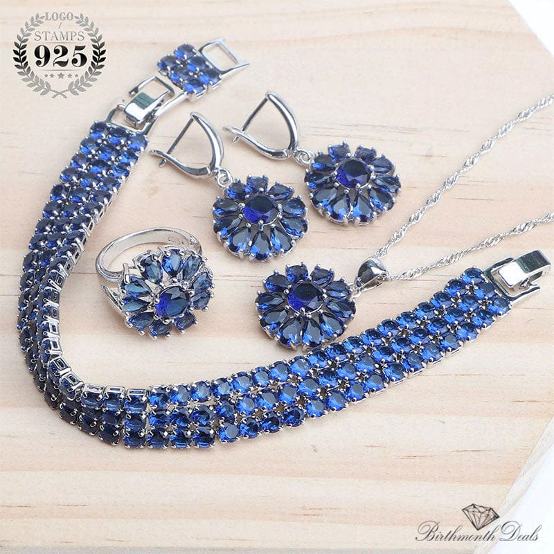 September Sapphire Birthstone Jewelry Set - Birthmonth Deals