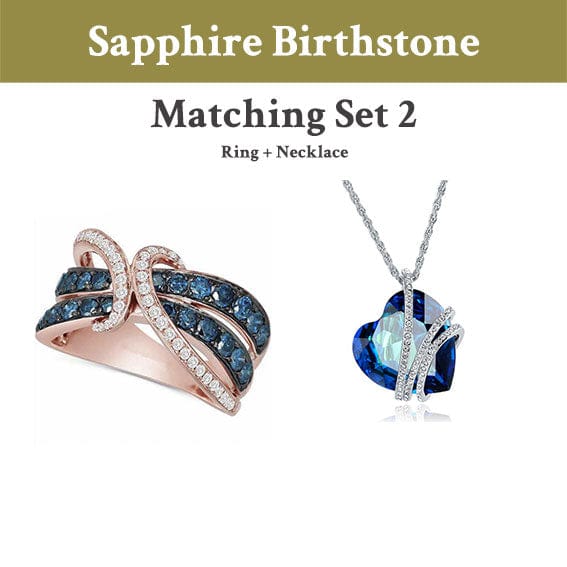 September Sapphire Birthstone Ring Bundle 2 - Birthmonth Deals