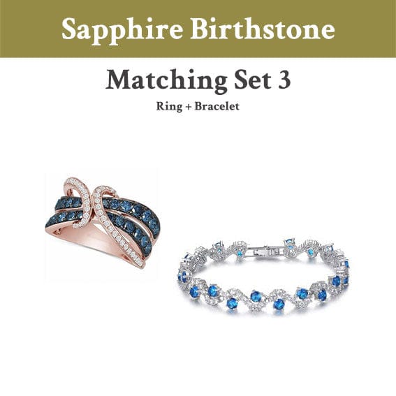 September Sapphire Birthstone Ring Bundle 3 - Birthmonth Deals