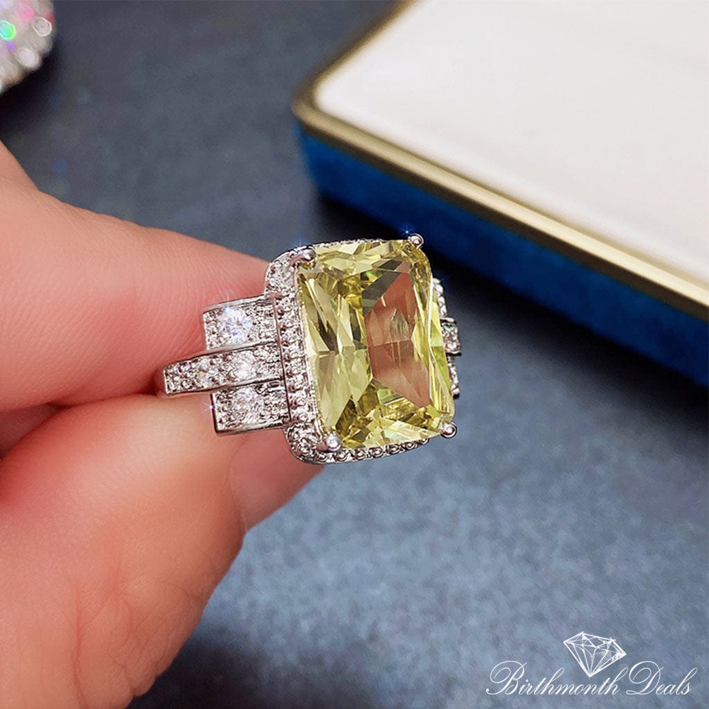 November Citrine Birthstone Ring - Birthmonth Deals