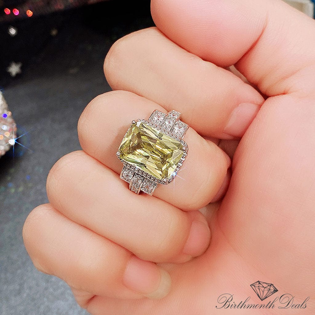 November Citrine Birthstone Ring - Birthmonth Deals