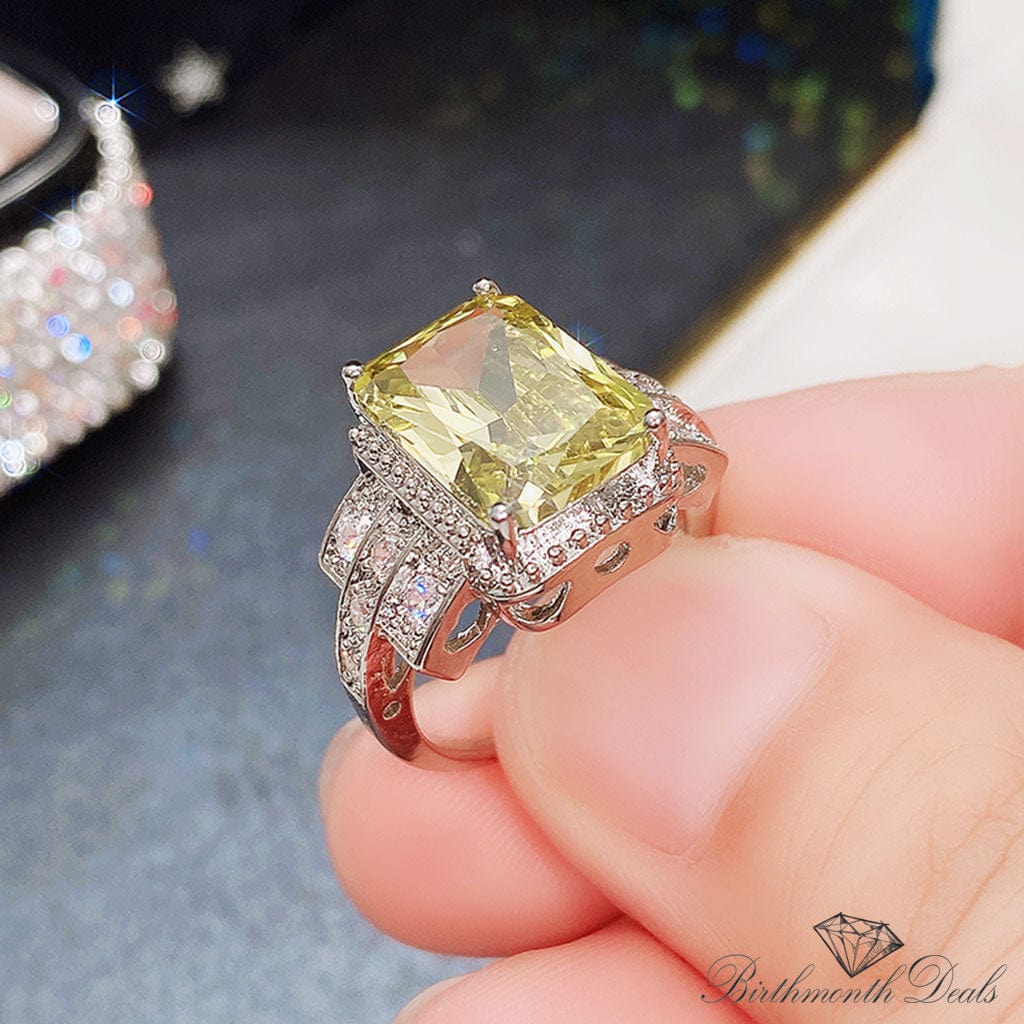 November Citrine Birthstone Ring - Birthmonth Deals