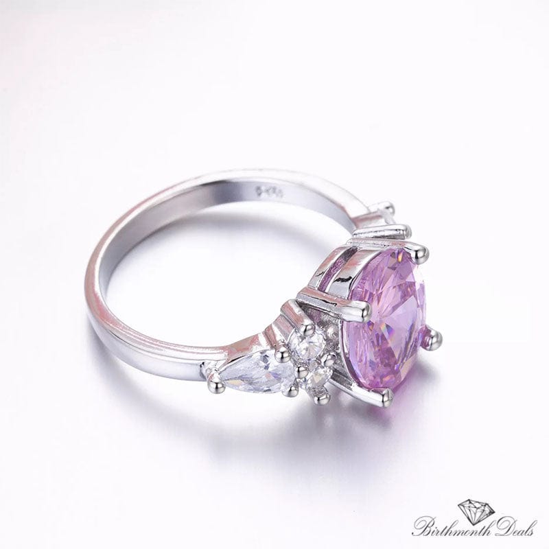 October Pink Tourmaline Birthstone Ring - Birthmonth Deals