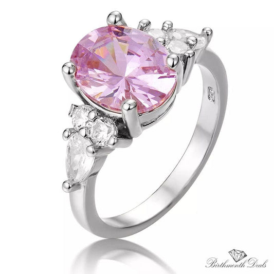 October Pink Tourmaline Birthstone Ring - Birthmonth Deals