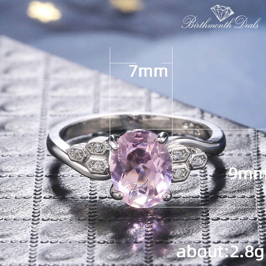 October Tourmaline Birthstone Ring - Birthmonth Deals