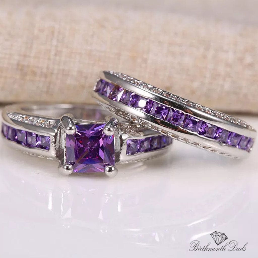 February Amethyst Birthstone Rings - Birthmonth Deals