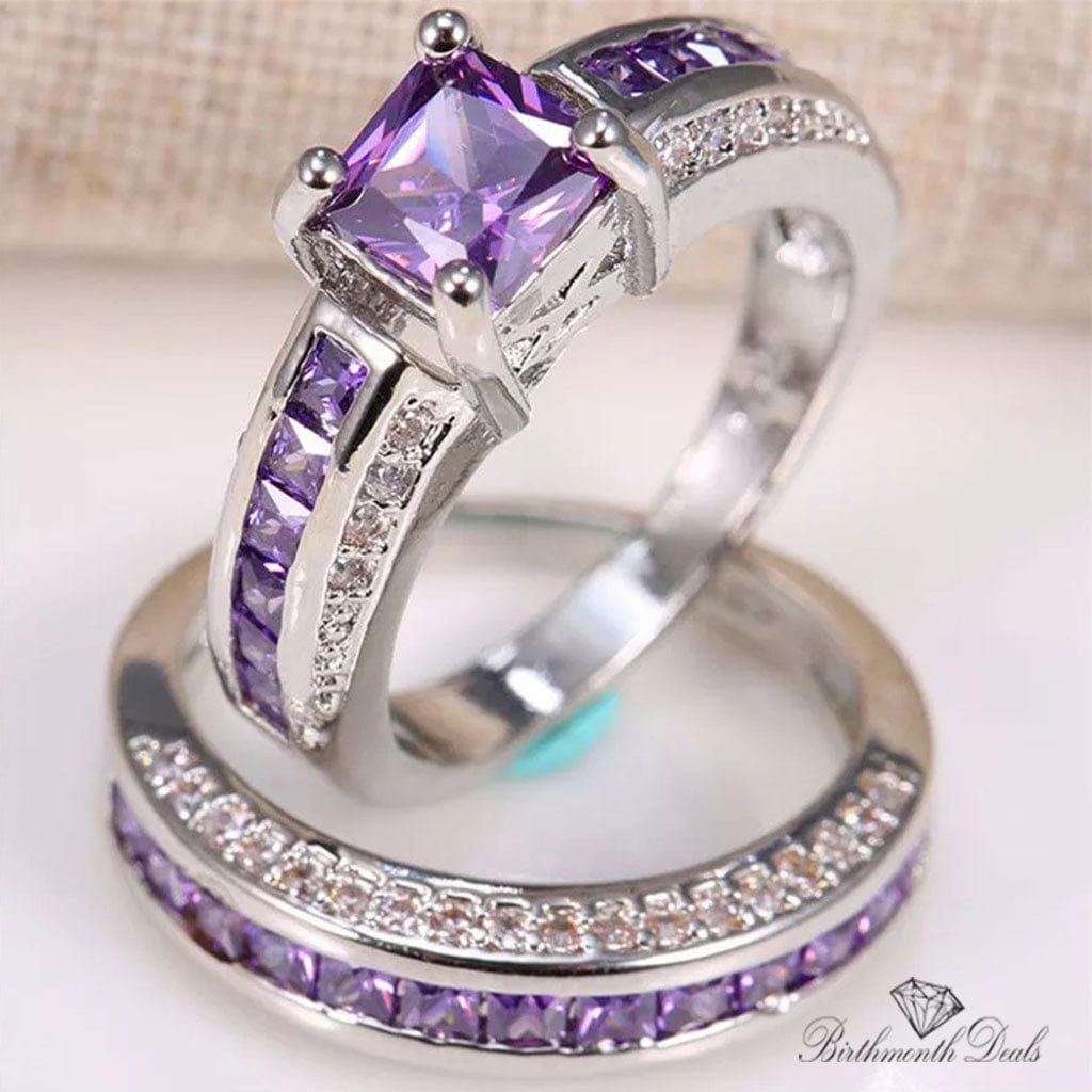 February Amethyst Birthstone Rings - Birthmonth Deals