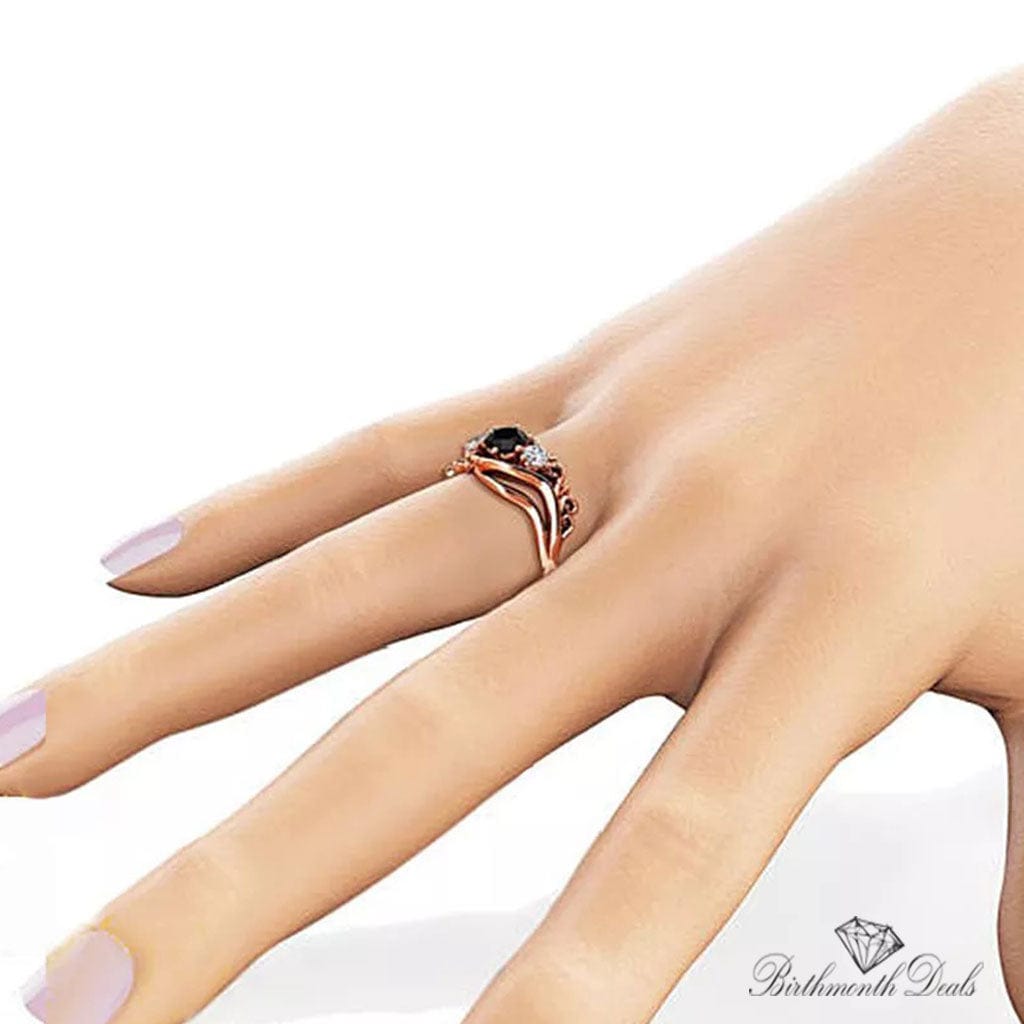 December Black Onyx Birthstone Ring - Birthmonth Deals