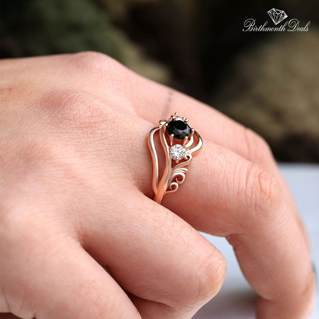 December Black Onyx Birthstone Ring - Birthmonth Deals