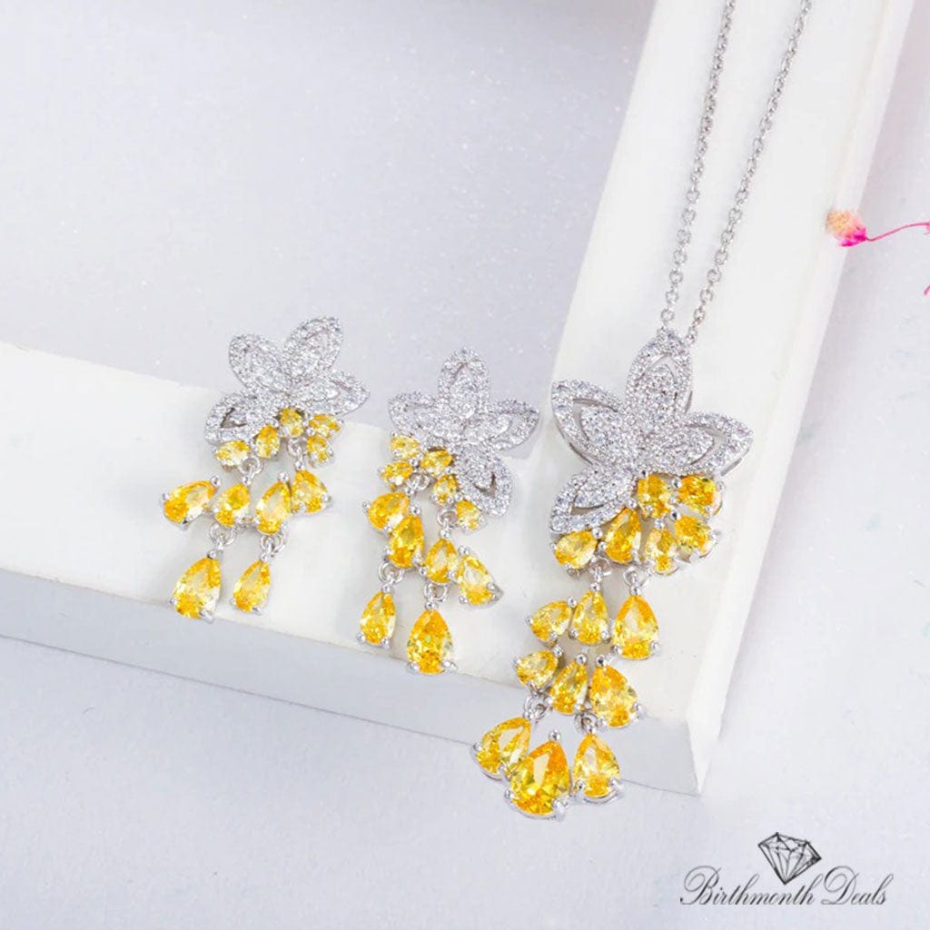 November Citrine Birthstone Jewelry Set - Birthmonth Deals