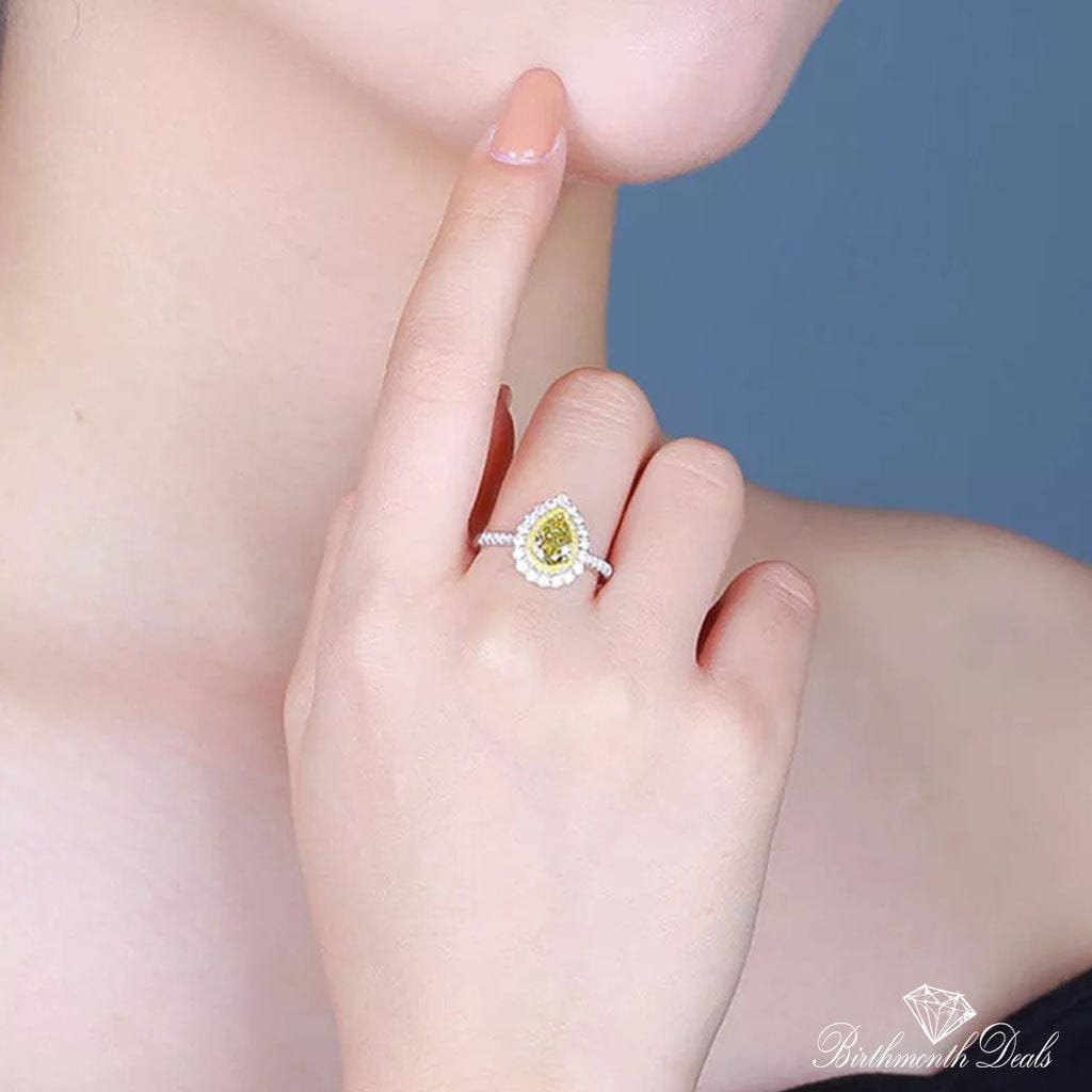 November Citrine Birthstone Ring - Birthmonth Deals