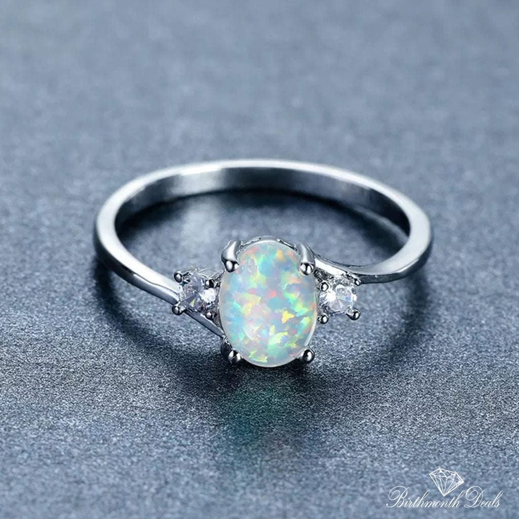 October Opal Birthstone Ring - Birthmonth Deals