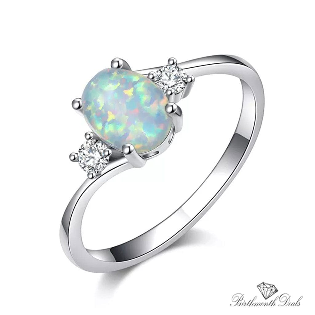 October Opal Birthstone Ring - Birthmonth Deals