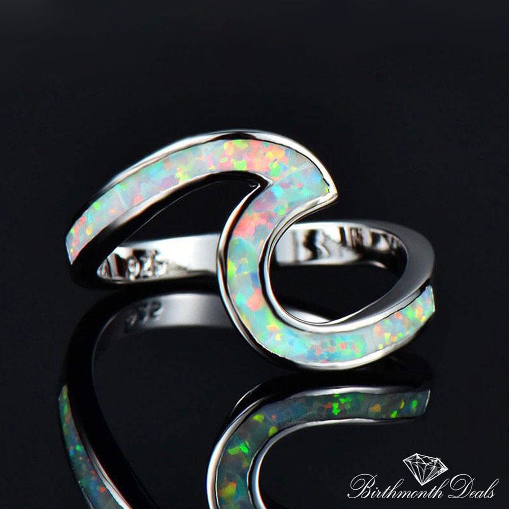 October Opal Birthstone Ring - Birthmonth Deals