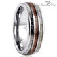 Wood Inlay Antler Ring | Men's Ring - Birthmonth Deals