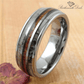 Wood Inlay Antler Ring | Men's Ring - Birthmonth Deals
