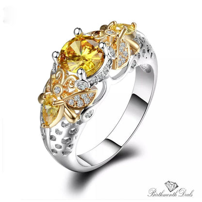 November Citrine Birthstone Ring - Birthmonth Deals