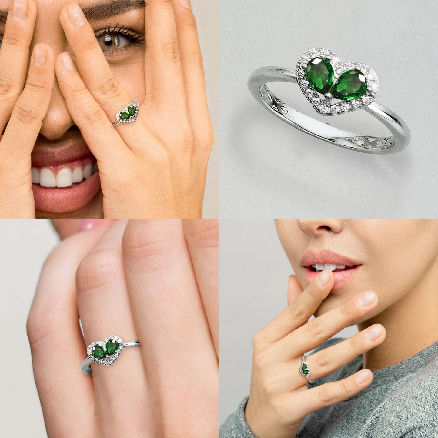 May Emerald Birthstone Ring