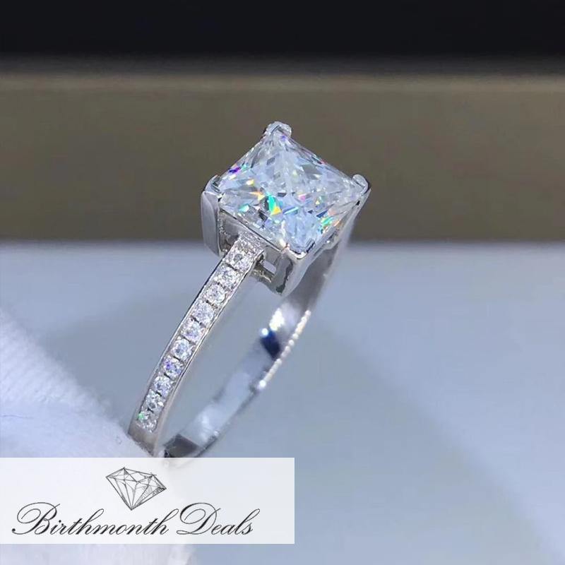 April Diamond Birthstone Ring - Birthmonth Deals