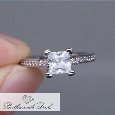 April Diamond Birthstone Ring - Birthmonth Deals