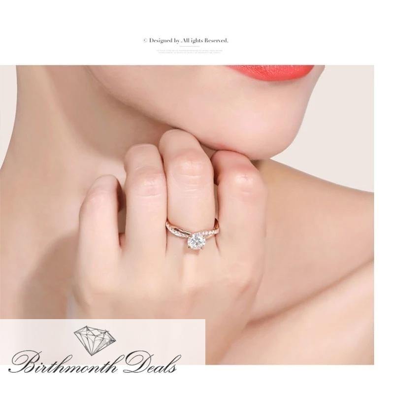 April Diamond Birthstone Ring - Birthmonth Deals