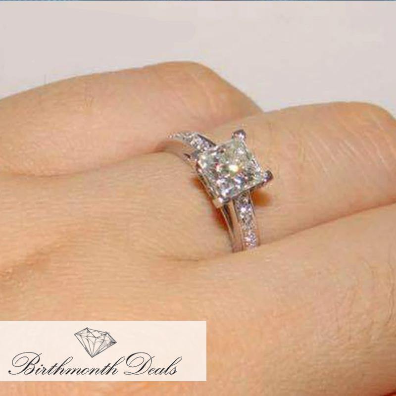 April Diamond Birthstone Ring - Birthmonth Deals