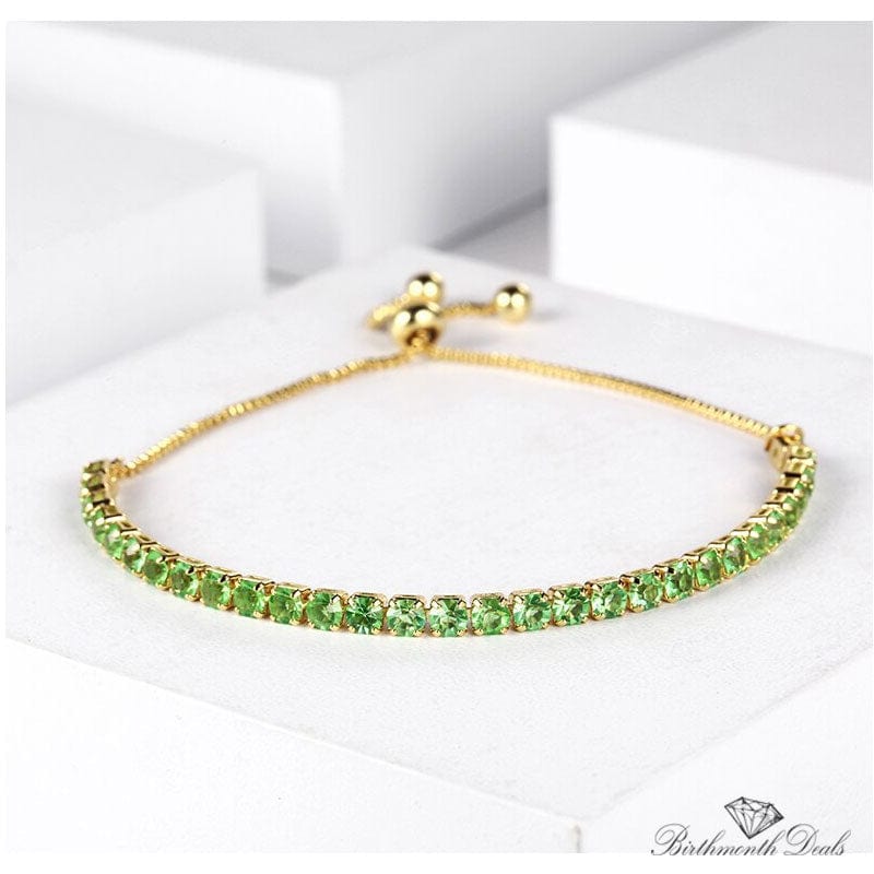 August Peridot Birthstone Bracelet - Birthmonth Deals