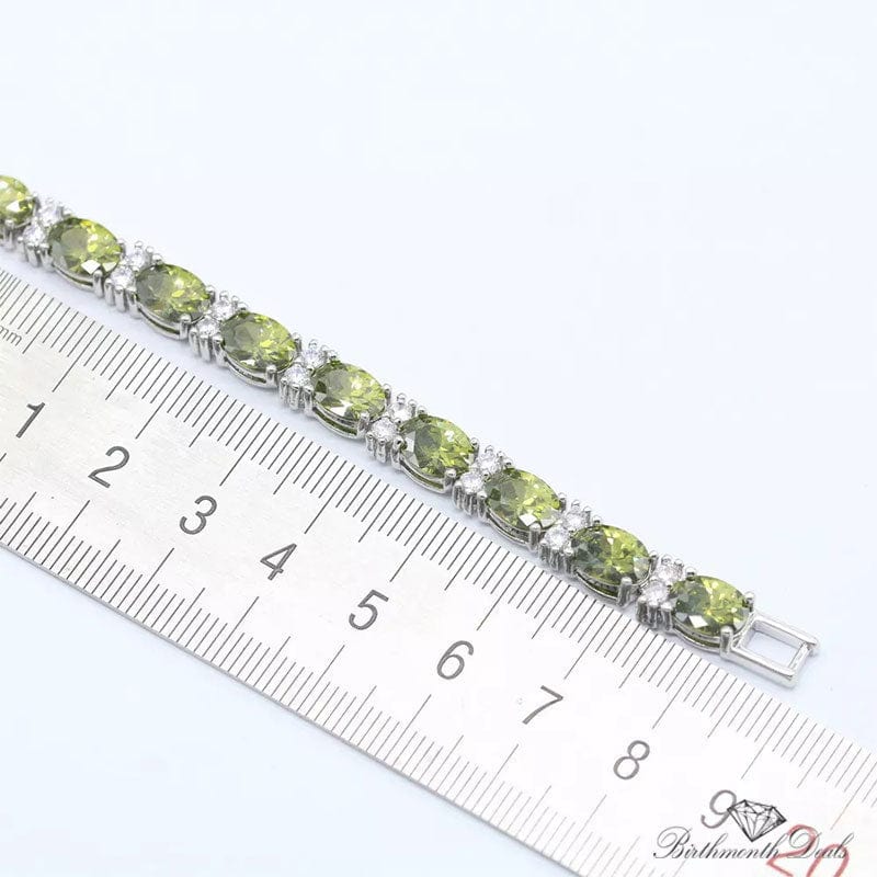 August Peridot Birthstone Bracelet - Birthmonth Deals