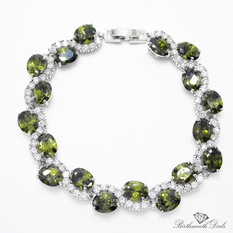 August Peridot Birthstone Bracelet - Birthmonth Deals