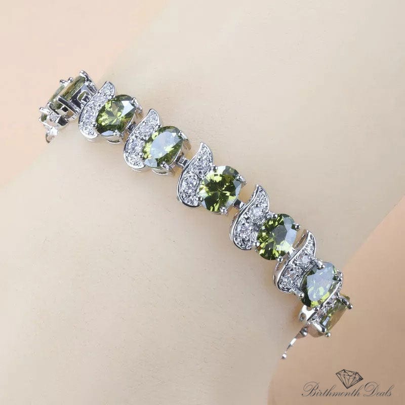 August Peridot Birthstone Bracelet - Birthmonth Deals