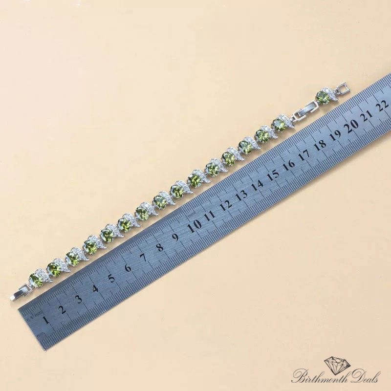 August Peridot Birthstone Bracelet - Birthmonth Deals