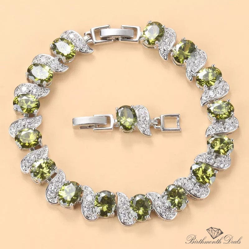 August Peridot Birthstone Bracelet - Birthmonth Deals