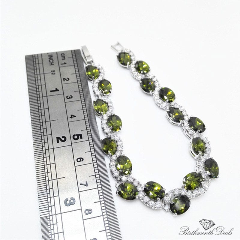 August Peridot Birthstone Bracelet - Birthmonth Deals