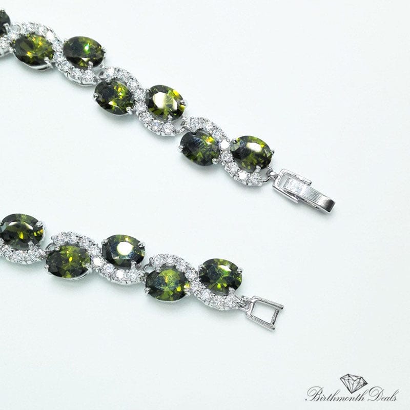 August Peridot Birthstone Bracelet - Birthmonth Deals