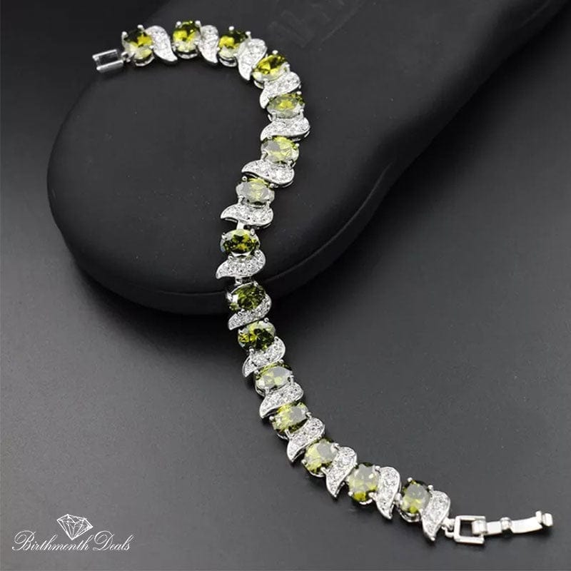 August Peridot Birthstone Bracelet - Birthmonth Deals