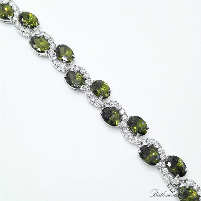 August Peridot Birthstone Bracelet - Birthmonth Deals