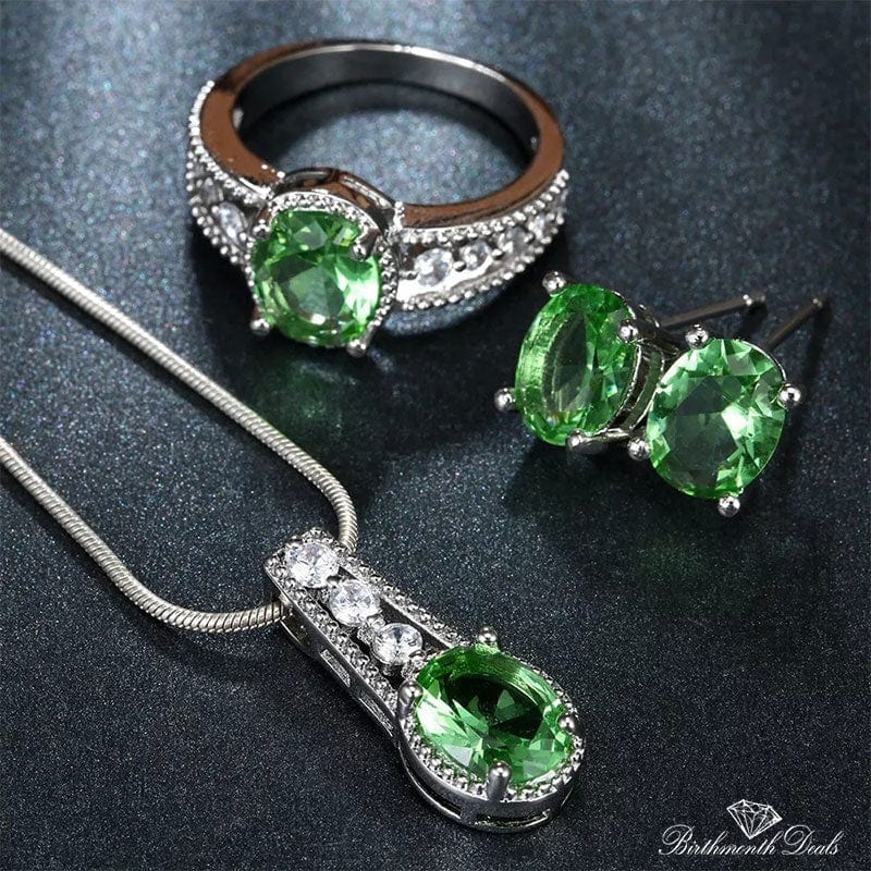 August Peridot Birthstone Jewelry Set - Birthmonth Deals