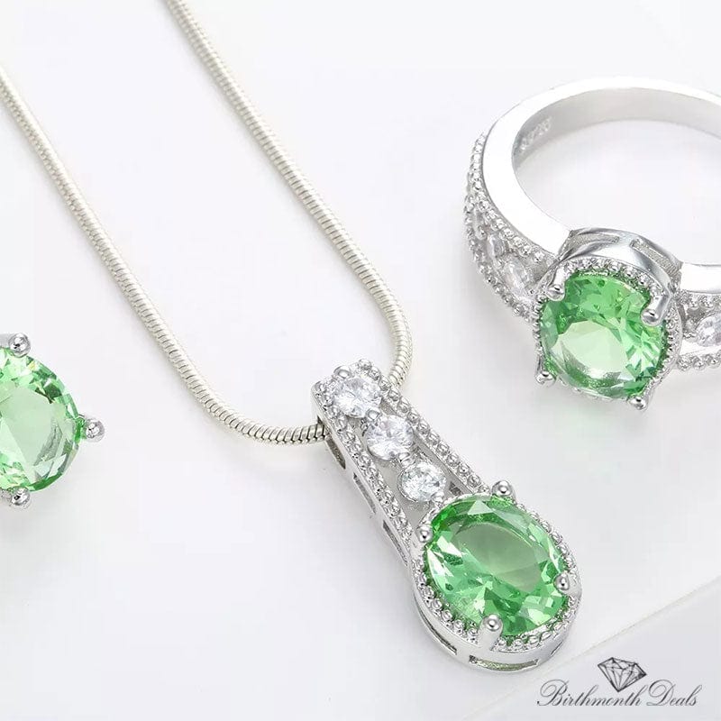 August Peridot Birthstone Jewelry Set - Birthmonth Deals