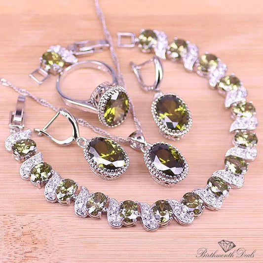 August Peridot Birthstone Jewelry Set - Birthmonth Deals