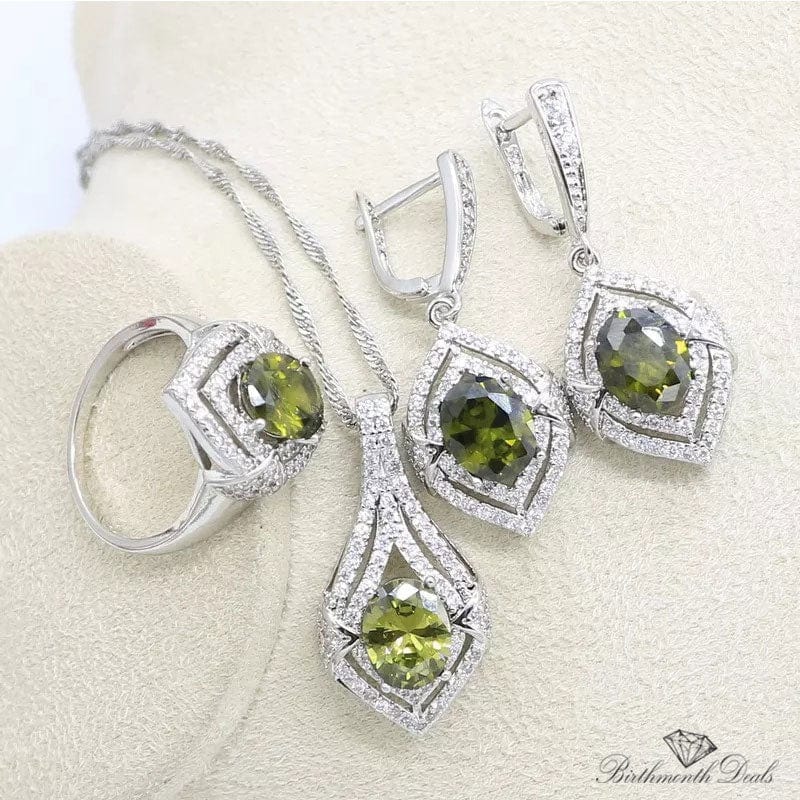 August Peridot Birthstone Jewelry Set - Birthmonth Deals