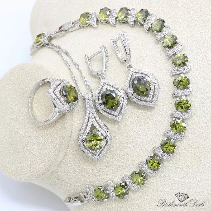 August Peridot Birthstone Jewelry Set - Birthmonth Deals