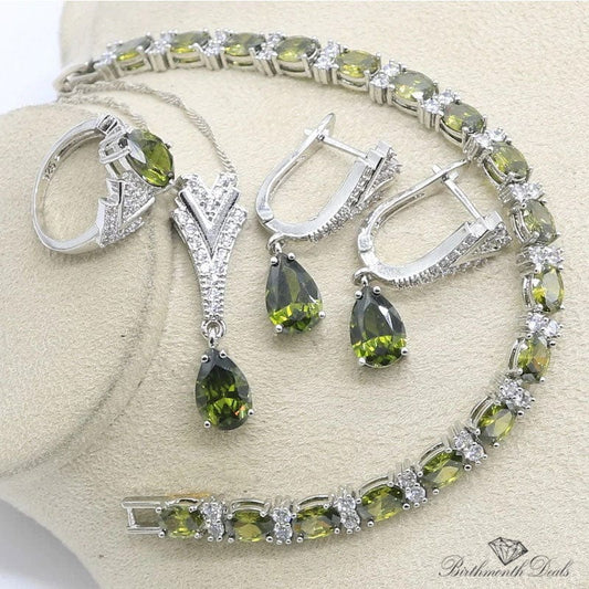 August Peridot Birthstone Jewelry Set - Birthmonth Deals