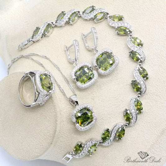 August Peridot Birthstone Jewelry Set - Birthmonth Deals