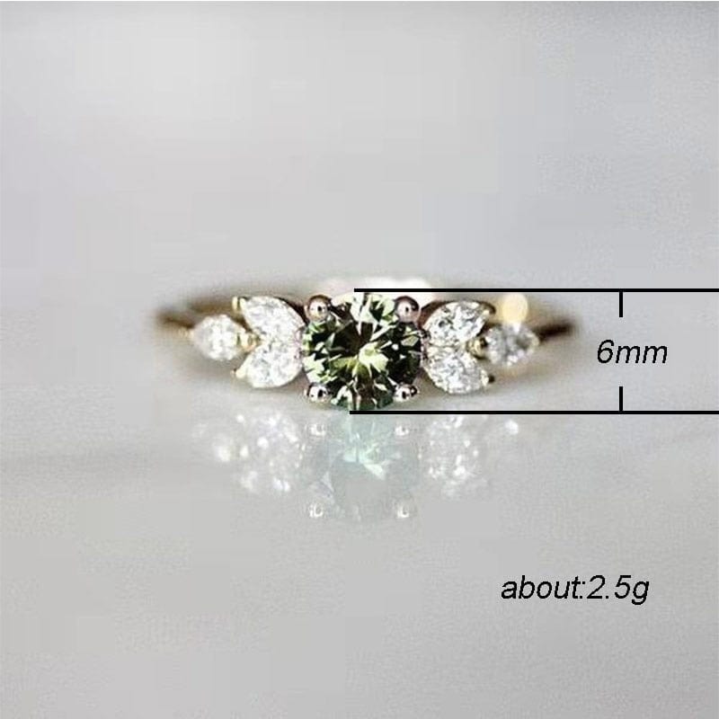 August Peridot Birthstone Ring - Birthmonth Deals