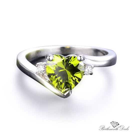 August Peridot Birthstone Ring - Birthmonth Deals