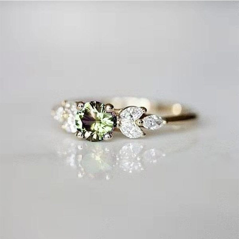 August Peridot Birthstone Ring - Birthmonth Deals