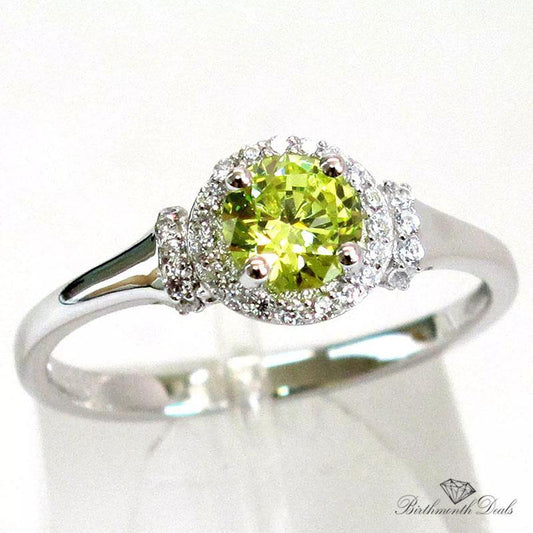 August Peridot Birthstone Ring - Birthmonth Deals