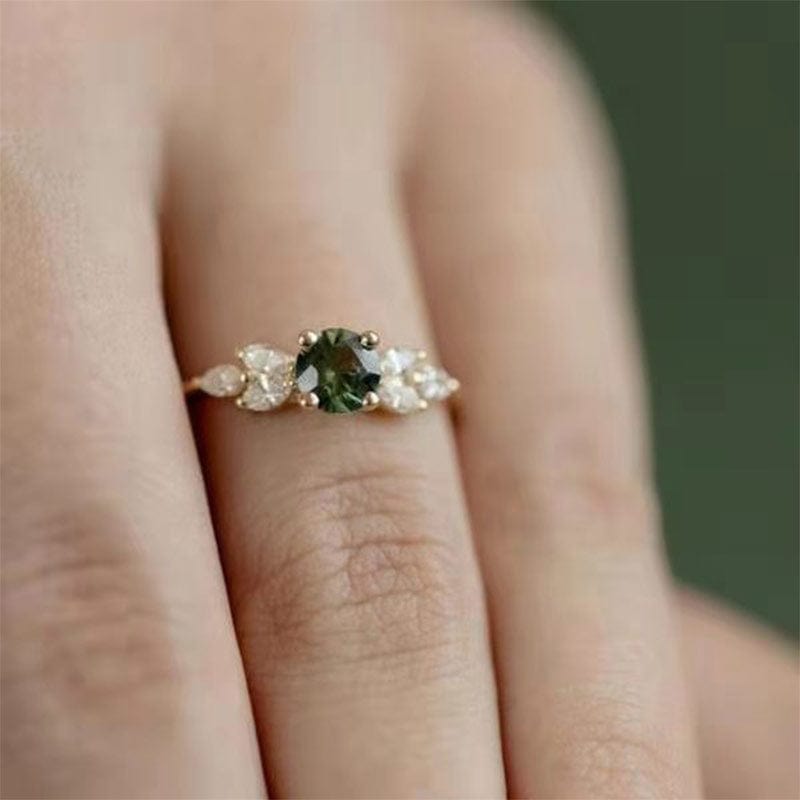 August Peridot Birthstone Ring - Birthmonth Deals