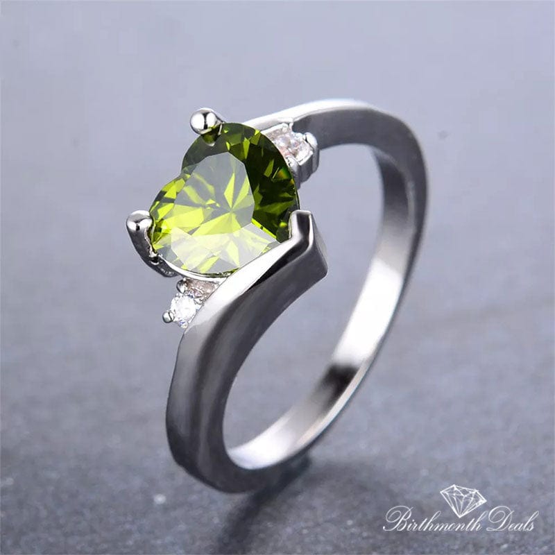 August Peridot birthstone ring - Birthmonth Deals