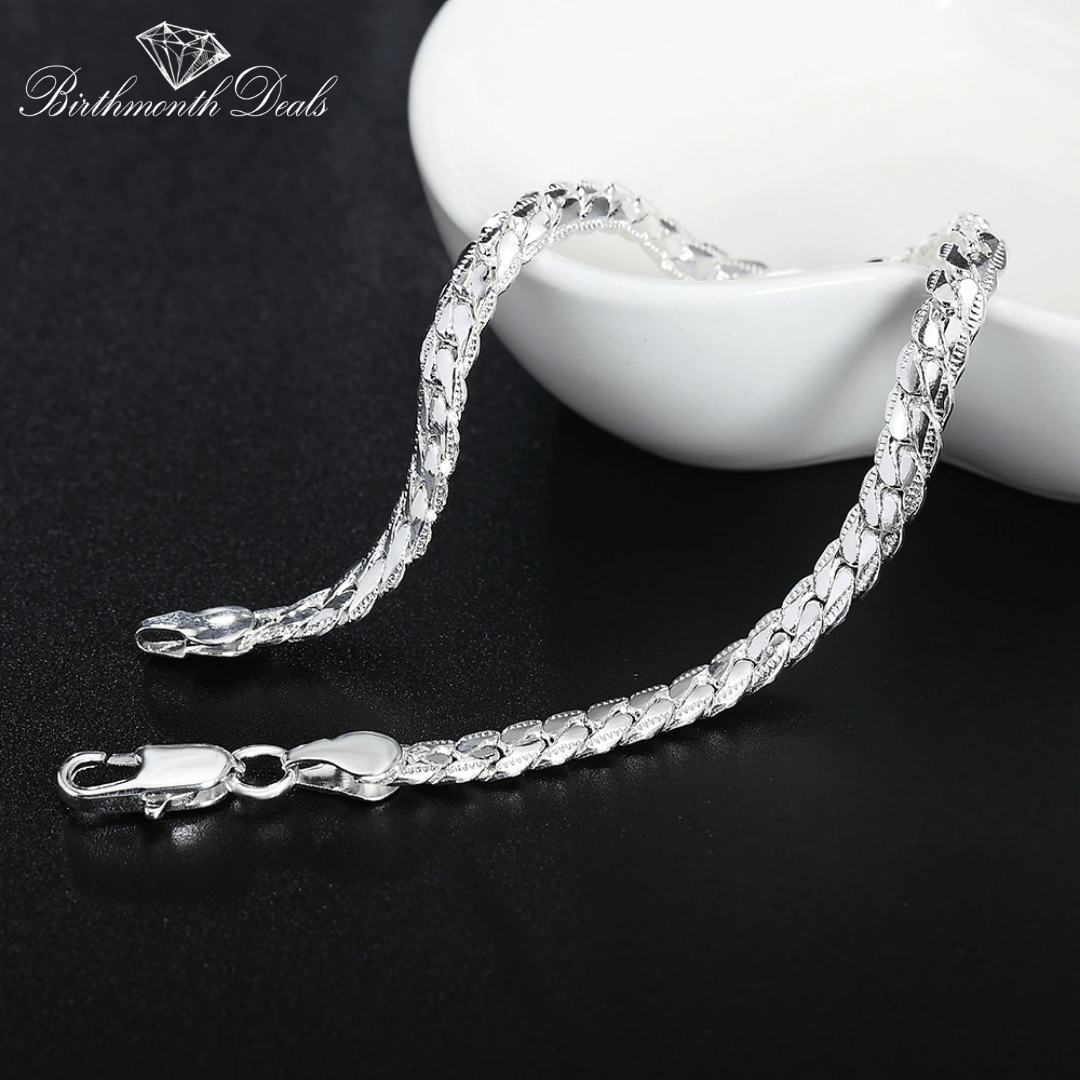 Sideways Chain Bracelet - Birthmonth Deals